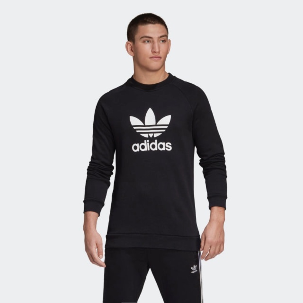 Adidas Trefoil Black Crewneck Sweatshirt